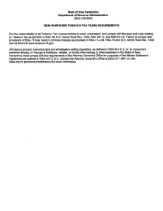 New Hampshire Tobacco License