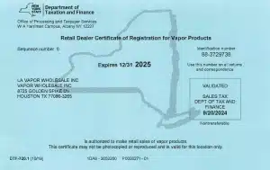 New York Tobacco License
