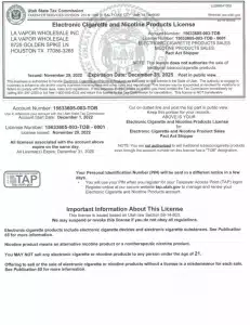 Utah Tobacco License